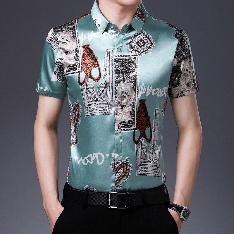 Lee Roth Vintage Silk Shirt For Men - Short Sleeve Shirt - LeStyleParfait