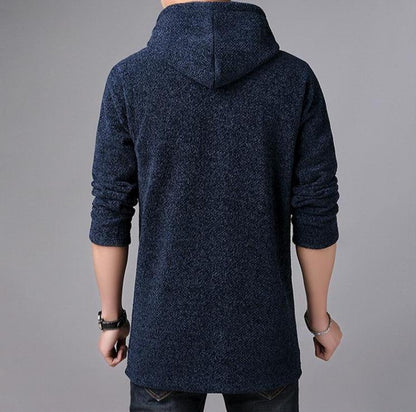 Long Hooded Cardigan Sweater For Men - Cardigan Sweater - LeStyleParfait