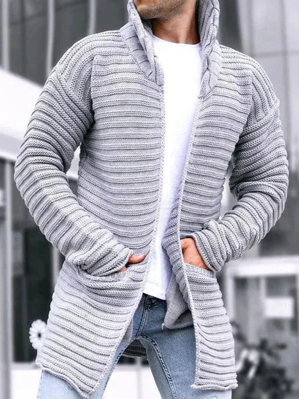 Long Turtleneck Men Cardigan Sweater - Cardigan Sweater - LeStyleParfait