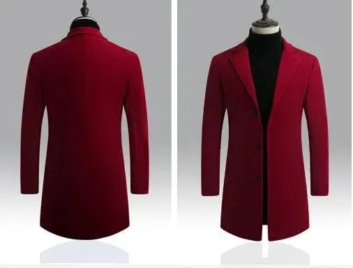 Long Woolen Men Winter Coat - Winter Coat - LeStyleParfait