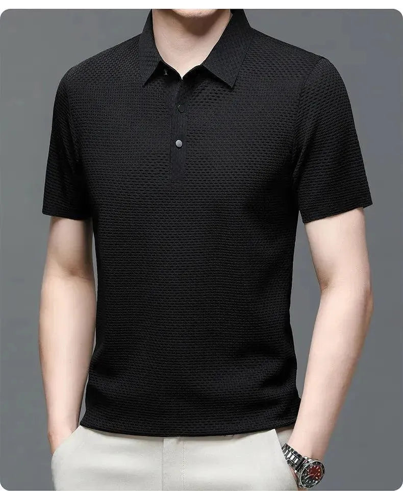 Loop-up Short-Sleeved Men Polo Shirt - Polo Shirt - LeStyleParfait