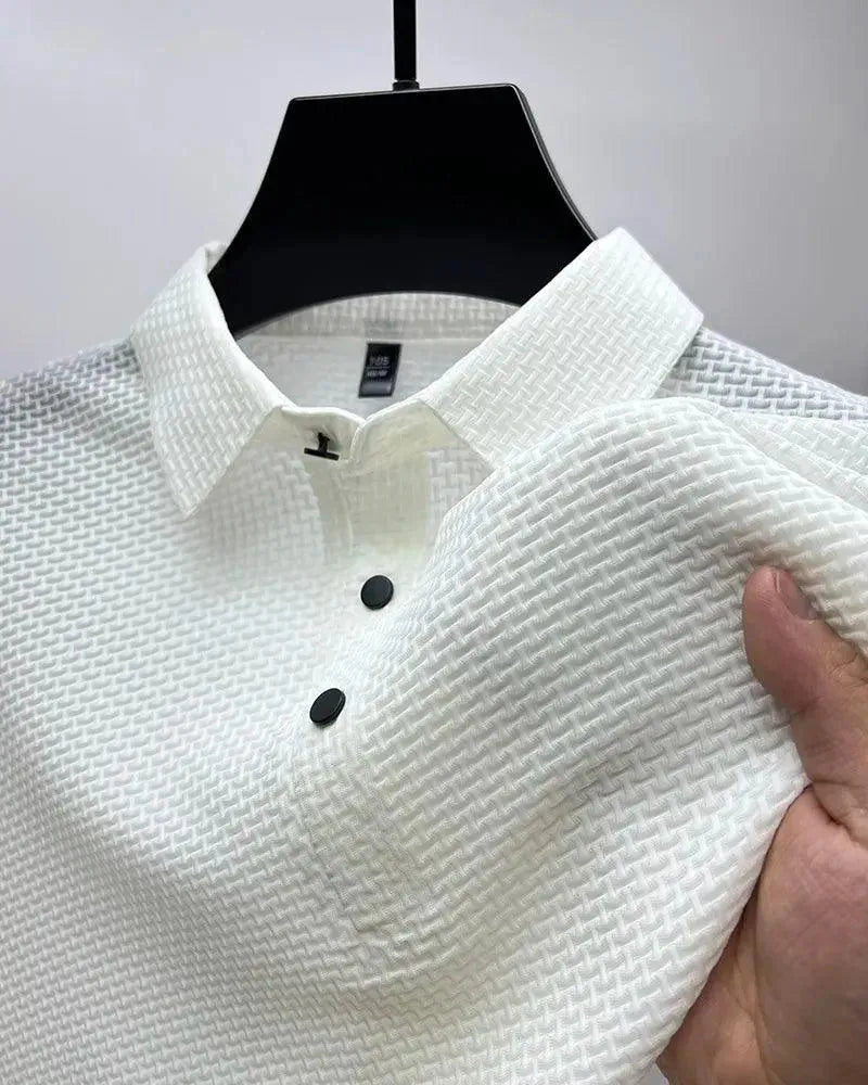 Loop-up Short-Sleeved Men Polo Shirt - Polo Shirt - LeStyleParfait
