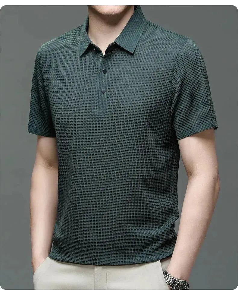 Loop-up Short-Sleeved Men Polo Shirt - Polo Shirt - LeStyleParfait