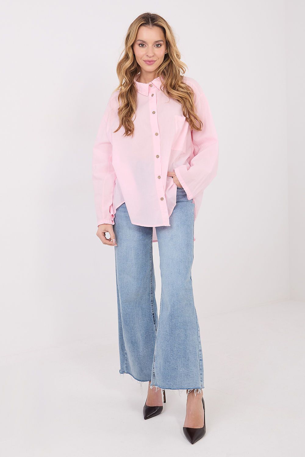 Loose Cotton Button Pocket Shirt-Women's Shirts-LeStyleParfait