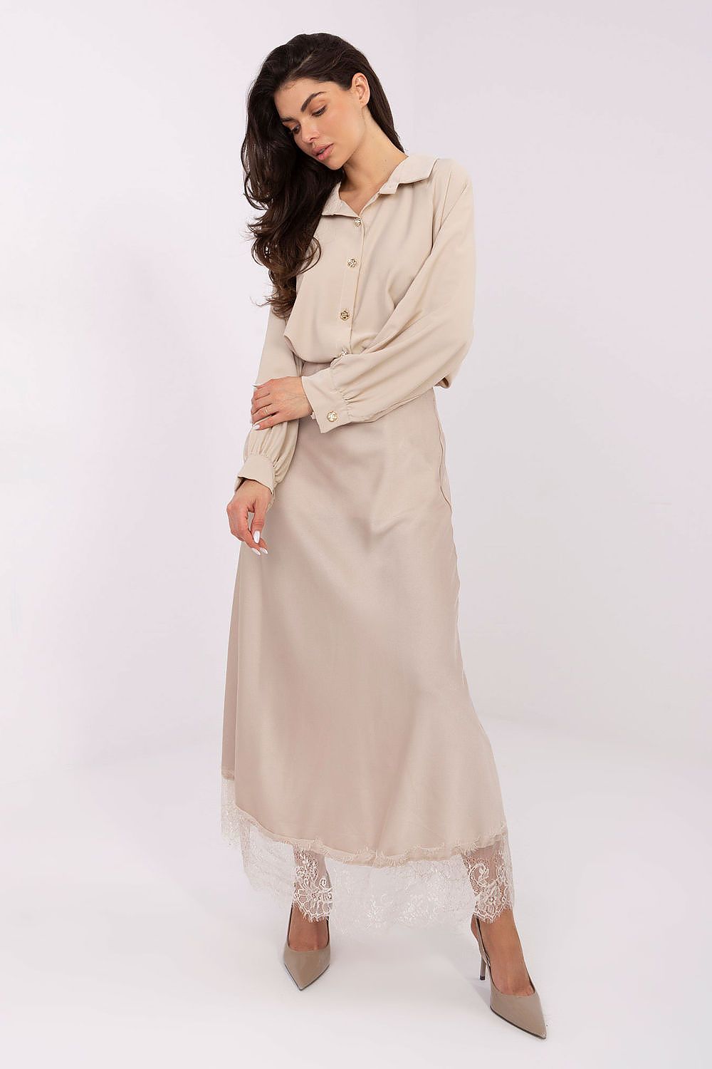 Loose Long Tunic Office Shirt-Women's Shirts-LeStyleParfait