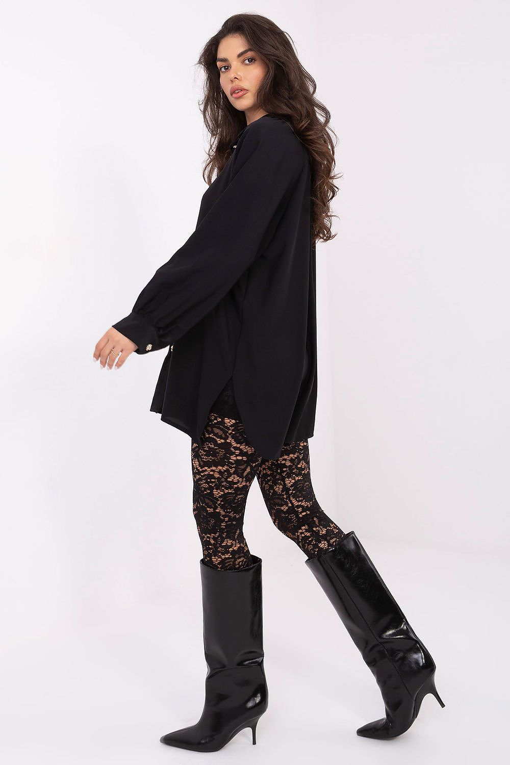 Loose Long Tunic Office Shirt-Women's Shirts-LeStyleParfait