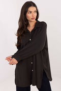 Loose Long Tunic Office Shirt-Women's Shirts-LeStyleParfait