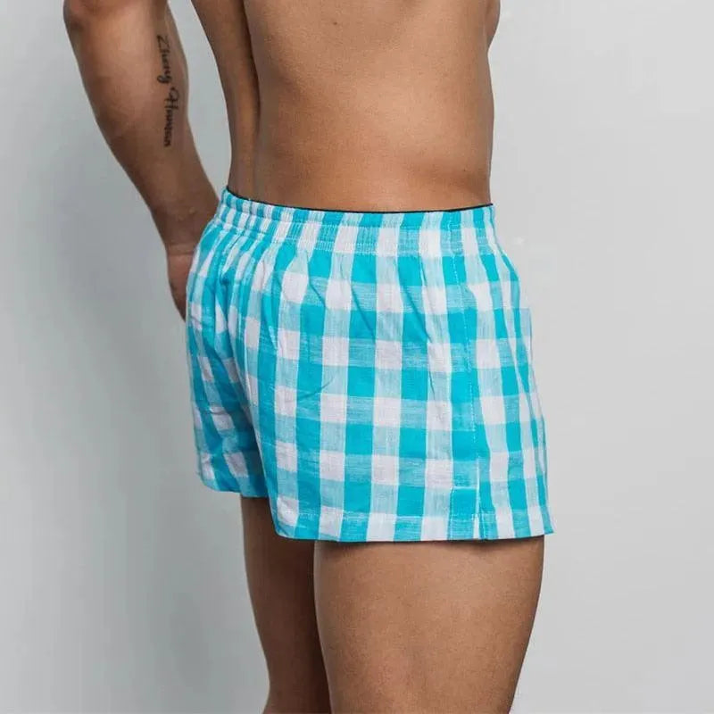 Loose Plaid Boxer Short Underwear - Men's Boxers - LeStyleParfait