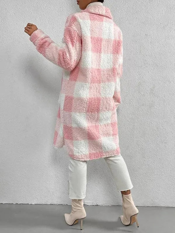 Loose Plaid Women Winter Shirt - Shirt Jacket - LeStyleParfait