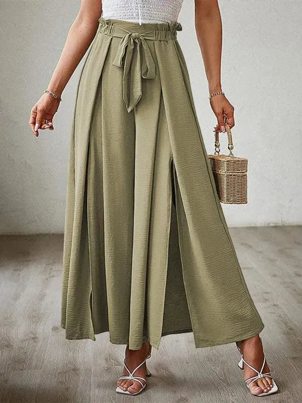Loose Pleated Wide Leg Women pants - Women Pants - LeStyleParfait