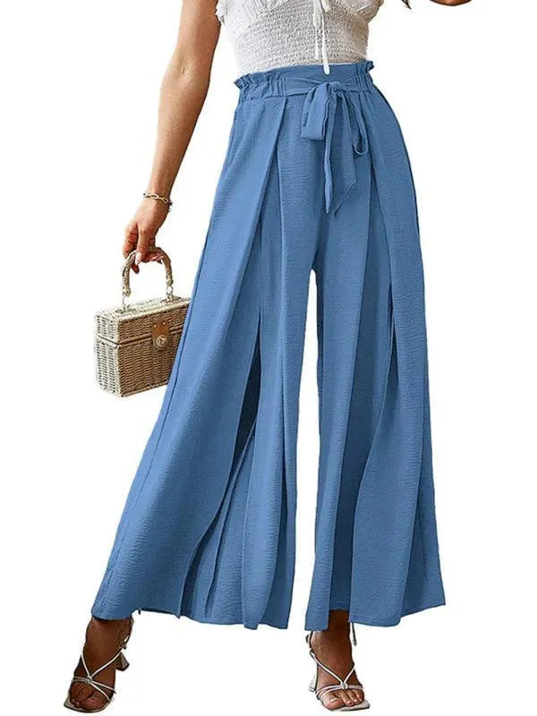 Loose Pleated Wide Leg Women pants - Women Pants - LeStyleParfait