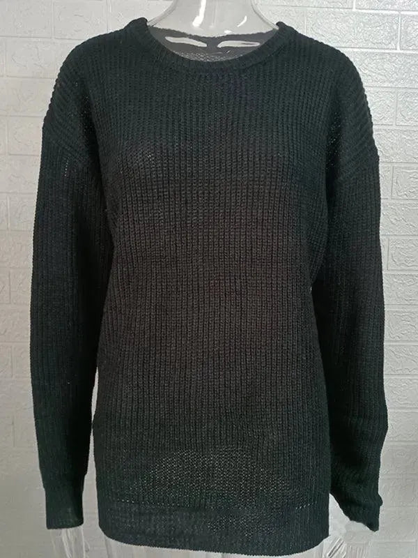 Loose Round Neck Men Pullover Sweater - Pullover Sweater - LeStyleParfait