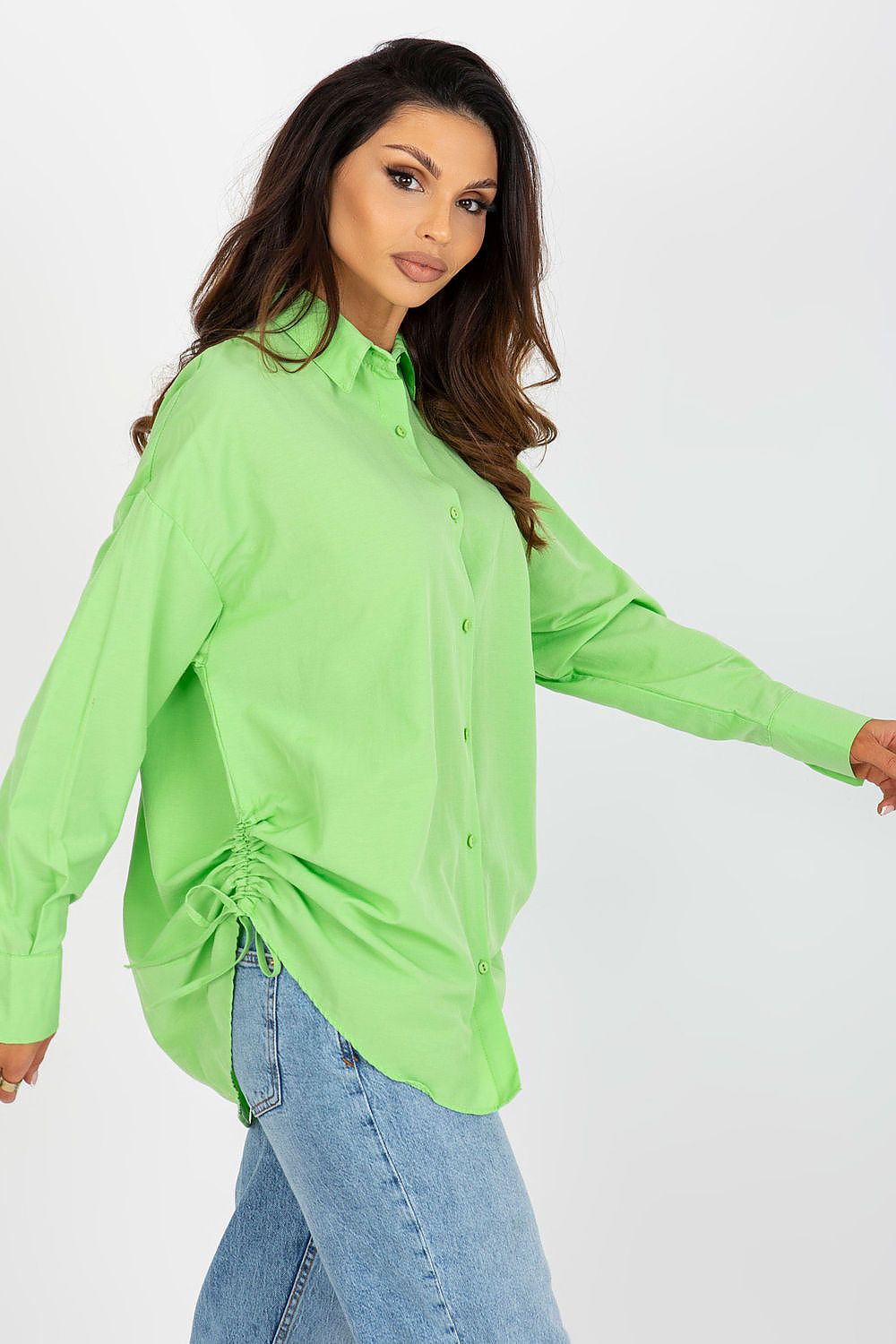 Loose Side Tie Women's Shirt-Women's Shirts-LeStyleParfait