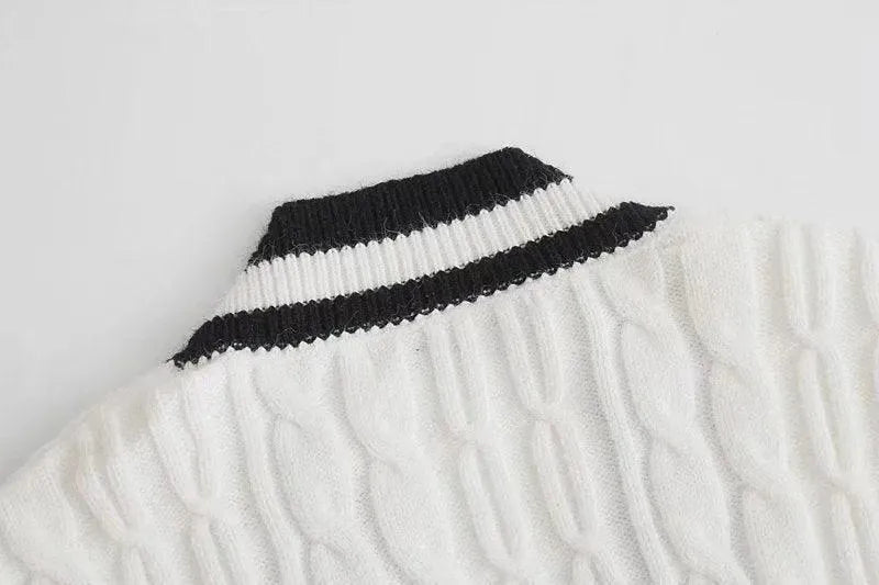 Loose Striped Cardigan Sweaters For Women - Cardigan Sweater - LeStyleParfait