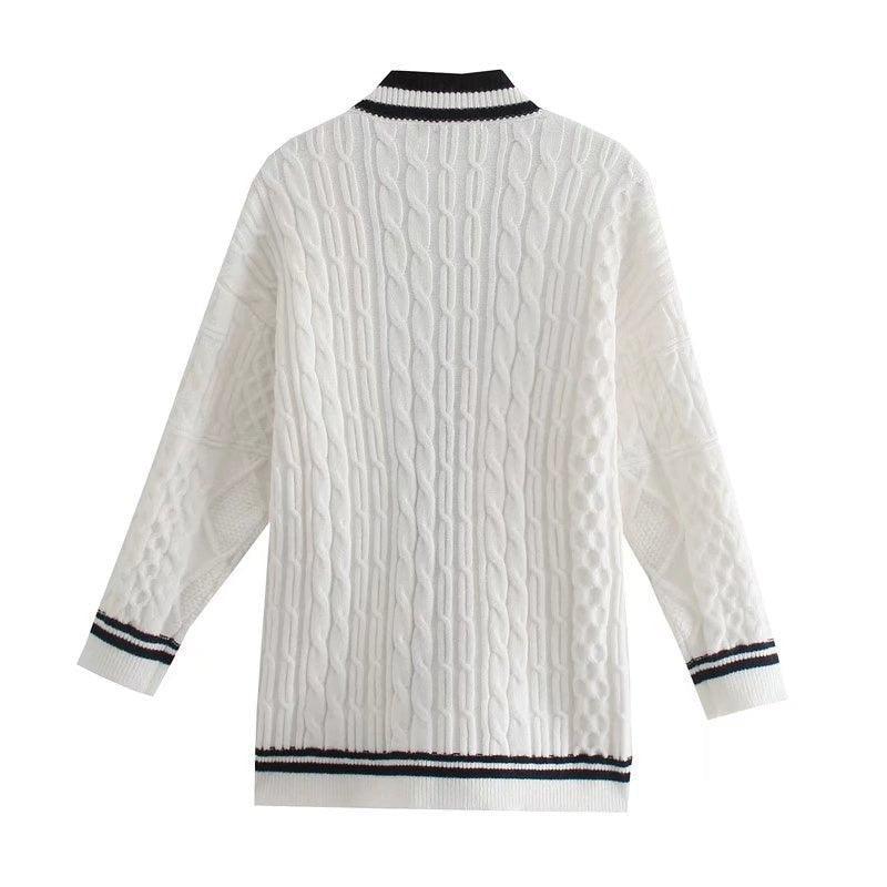 Loose Striped Cardigan Sweaters For Women - Cardigan Sweater - LeStyleParfait
