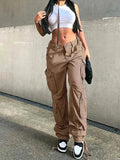 Loose Wide Leg Women Cargo Pants - Women Pants - LeStyleParfait
