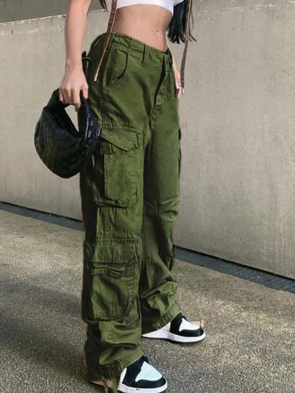 Loose Wide Leg Women Cargo Pants - Women Pants - LeStyleParfait
