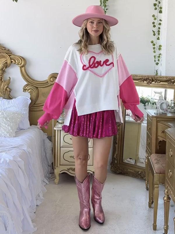 Love Embroidered Women Sweatshirt - Women Sweatshirt - LeStyleParfait