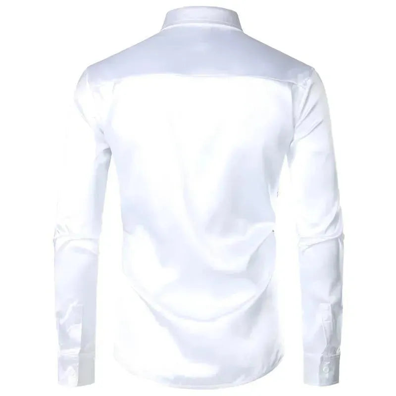 Luxury Sequins Silk Shirt For Men - Silk Shirt - LeStyleParfait