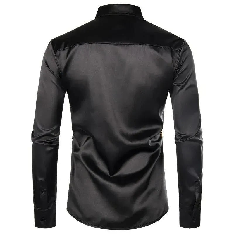Luxury Sequins Silk Shirt For Men - Silk Shirt - LeStyleParfait