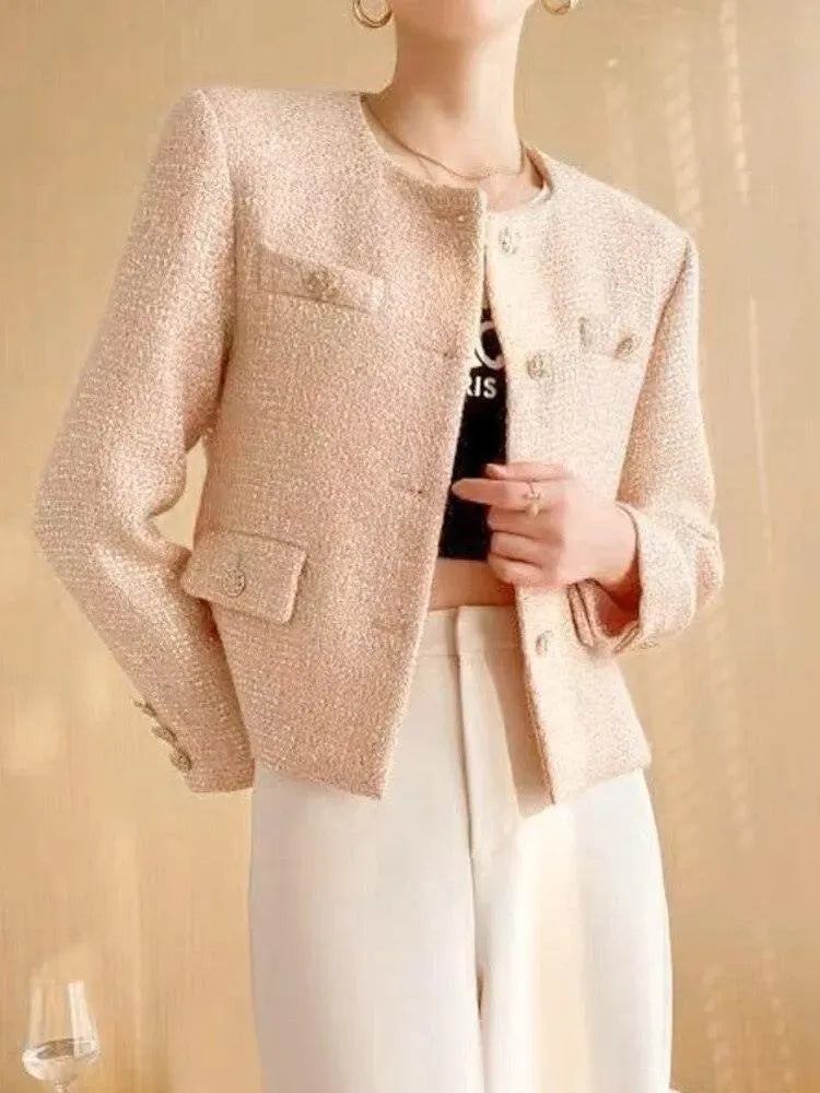 Luxury Women Tweed Jacket - Tweed Jacket - LeStyleParfait