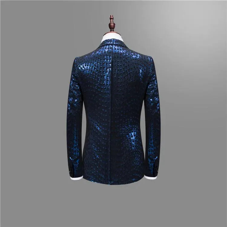 M. Jagger Jacquard Three Piece Suit - Three Piece Suit - LeStyleParfait