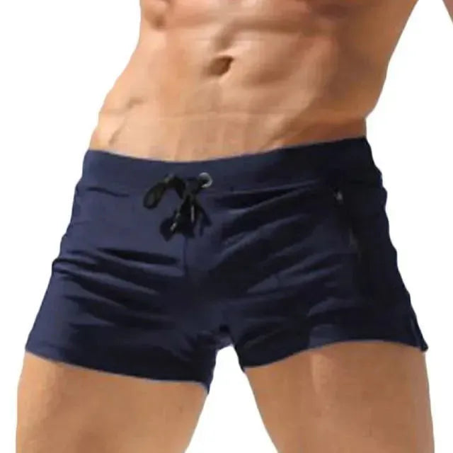 Men Black Minimalist Sporty Swim Shorts fashion image