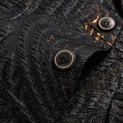 Men Blazer - Black Sequin Blazer - Sequin Blazer - LeStyleParfait