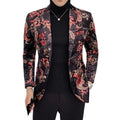 Men Blazer - Coral Print Blazer - Floral Blazer - LeStyleParfait