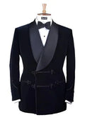 Men Blazer - Velvet Tuxedo Blazer - Tuxedo Blazer - LeStyleParfait