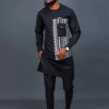 Men Bold Ethnic Casual Cotton Outfit Set - Ethnic Pants Two-Piece Set - LeStyleParfait