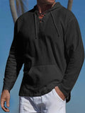 Men Cross Straps Hooded Top - Men Hoodie - LeStyleParfait