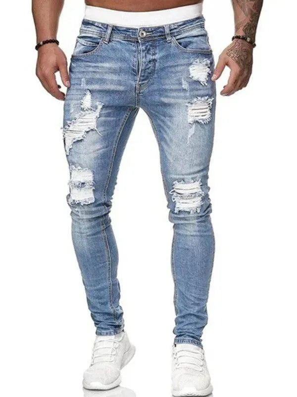 Men Distressed Skinny Jeans - Men's Jeans - LeStyleParfait