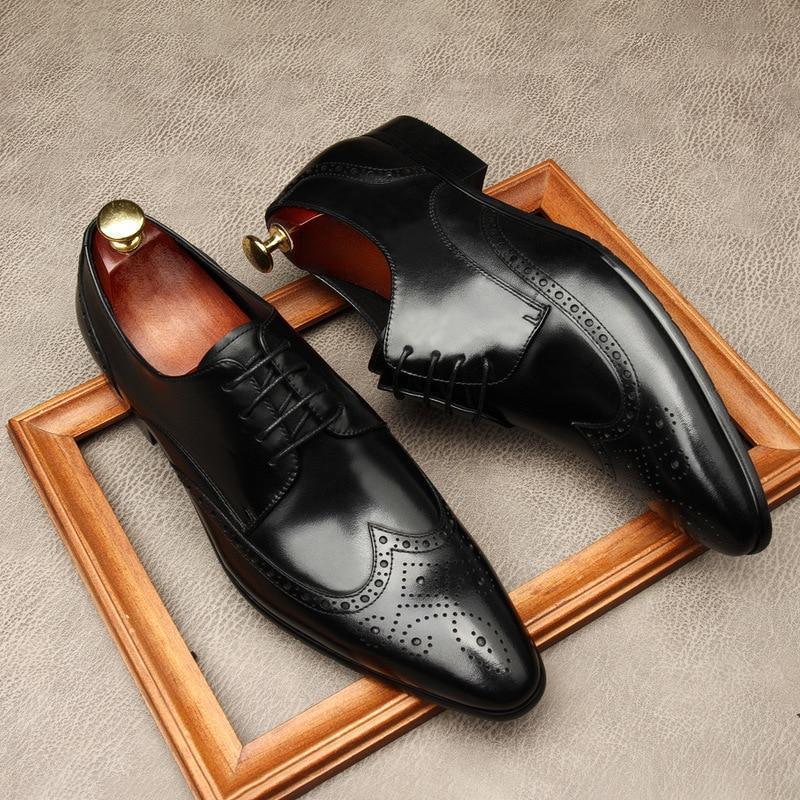 Men Dress Shoes - Edgardo Oxford Leather Shoes - Dress Shoes - LeStyleParfait