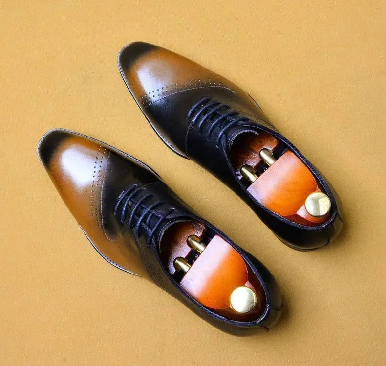 Men Dress Shoes - Salvatore Leather Oxford Shoes - Dress Shoes - LeStyleParfait