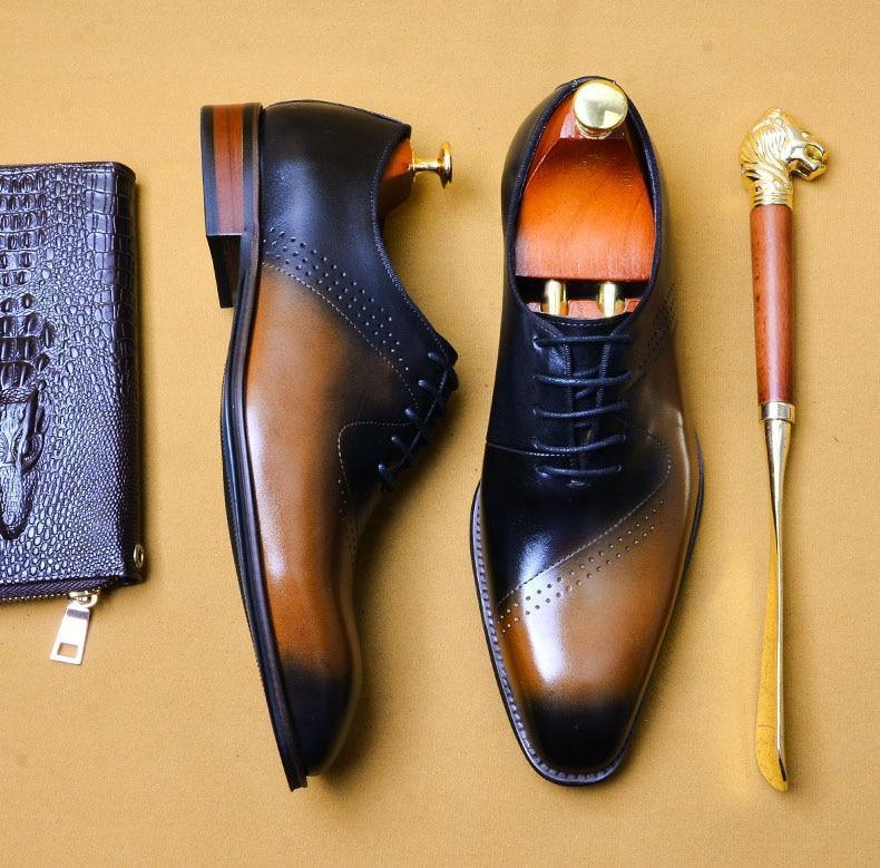Men Dress Shoes - Salvatore Leather Oxford Shoes - Dress Shoes - LeStyleParfait