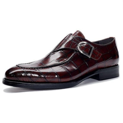 Men Dress Shoes - Teodoro Oxford Monk Strap Shoes - Dress Shoes - LeStyleParfait
