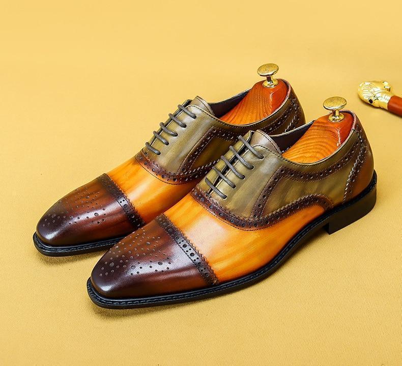 Men Dress Shoes - Timotio Leather Oxford Shoes - Dress Shoes - LeStyleParfait