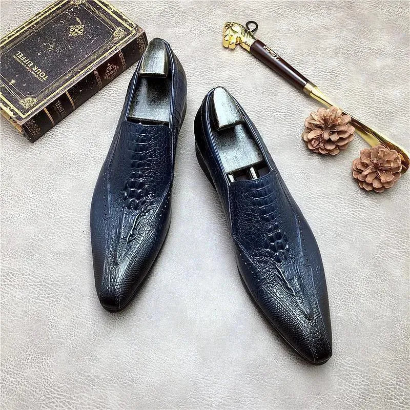 Men Dress Shoes - Ucello Pointed Toe Leather Shoes - Dress Shoes - LeStyleParfait