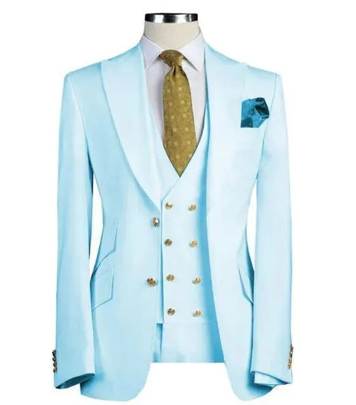 DiCaprio Double-Breasted Three Piece Suit - Three Piece Suit - LeStyleParfait