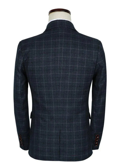 McCartney Three Piece Plaid Suit - Plaid Suit - LeStyleParfait