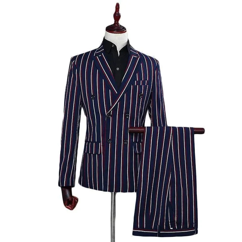 Birdman Two-Piece Striped Suit - Striped Suit - LeStyleParfait