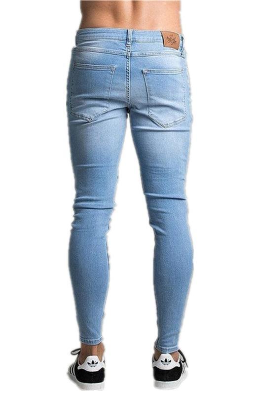 Men Frayed Slim Fit Jeans - Men's Jeans - LeStyleParfait