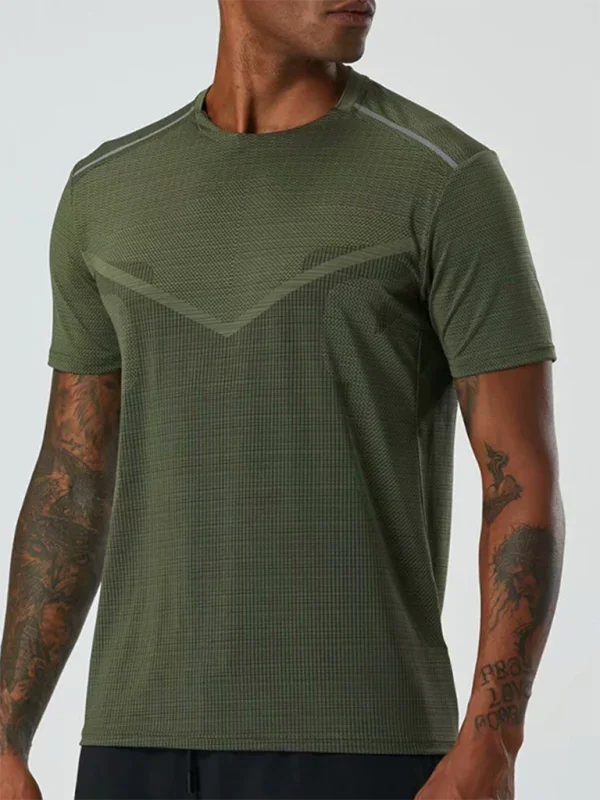 Men Green Performance Sports Tshirt