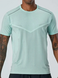 Men Green Performance Sports Tshirt-Men T-Shirt-LeStyleParfait