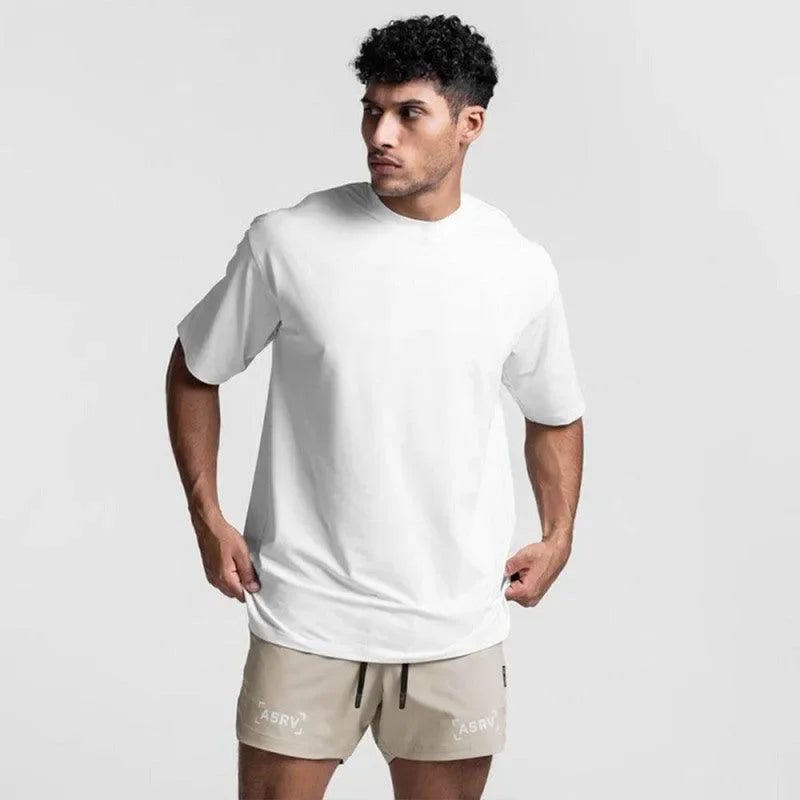 LeStyleParfait Men's T-Shirts Casual Round Neck Plain-Solid Short Sleeves-T-Shirt