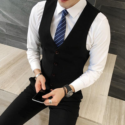 Men-in-Black Three Piece Slim Fit Suit - Three Piece Suit - LeStyleParfait