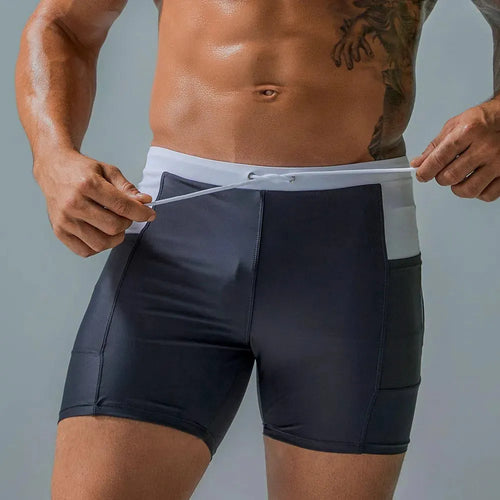 Men Navy Blue Swim Shorts
