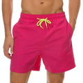 Men Pink Sporty Swim Shorts