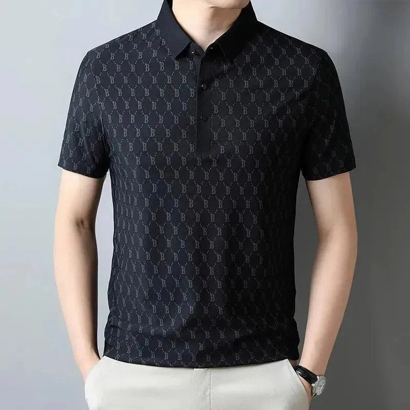 Men Printed Polo Shirt - Short Sleeved - Polo Shirt - LeStyleParfait